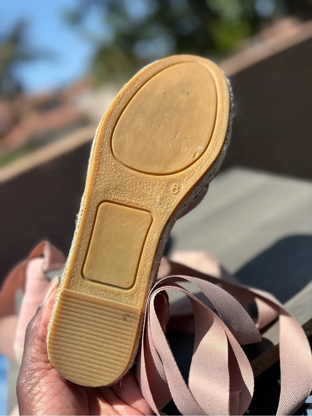 Tuckernuck Ballet Pink Suede Jade Flats Ribbon Tie Espadrilles